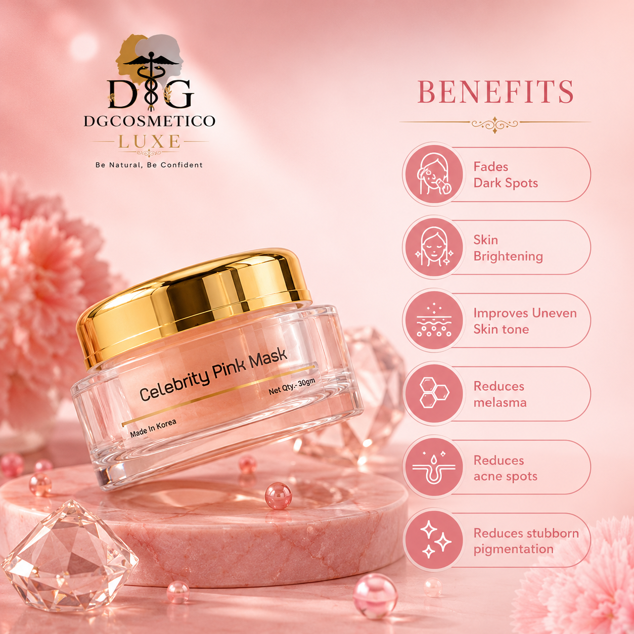 Celebrity Pink mask
